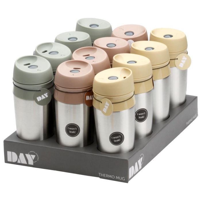 Day Mug Térmico 450 Ml Acero Inoxidable Plástico Botón Push 3