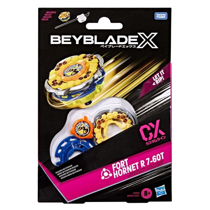Hasbro Beyblade X Starter Pack Fort Hornet R 7-60T CX HASG1682ES0, Top de competición Balance Type, A partir de 8 años 4