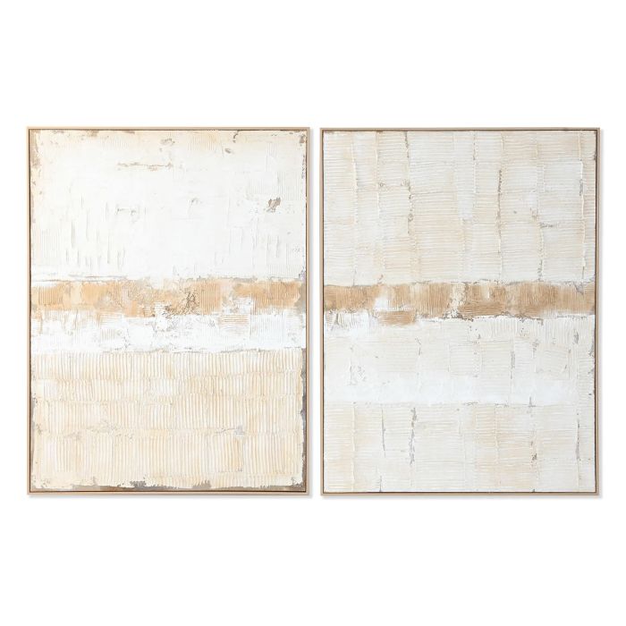 Cuadro Urban DKD Home Decor Beige Blanco 4.5 x 122 x 92 cm (2 Unidades) Cuadro Urban DKD Home Decor Beige Blanco 4.5 x 122 x 92 cm (2 Unidades)
