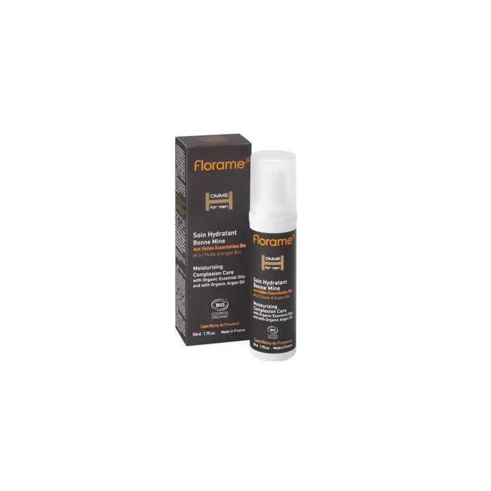 FLORAME Crema Hidratante Hombre Buena Cara 50ml con Caléndula Bio y Zanahoria, Piel Suave y Fragante, Certificado ECOCERT