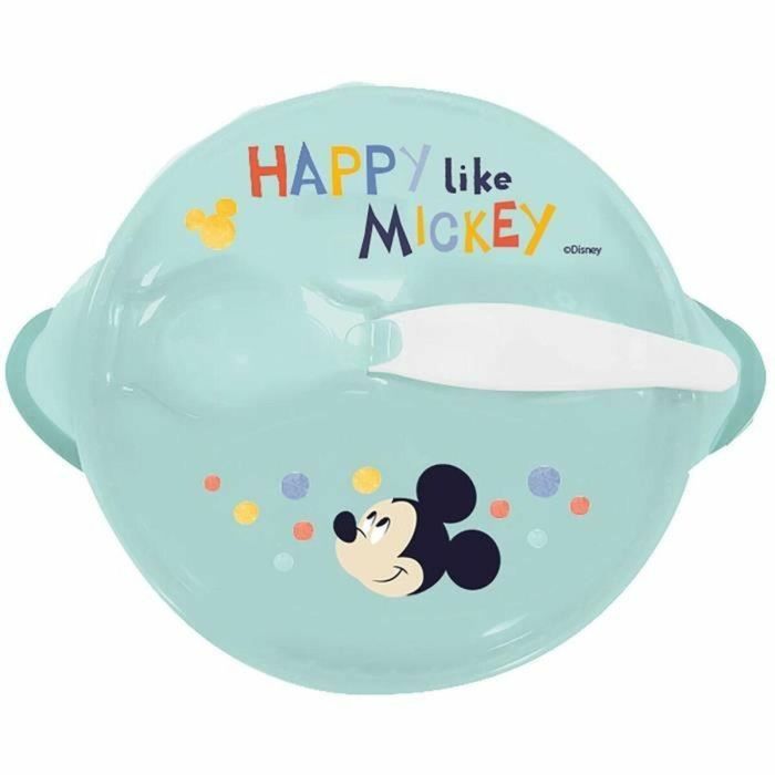 Thermobaby THE3023190132785 Pack Comida Mickey 1ª Edad: Mordisqueador, Bol, Vaso con Asa y 2 Cucharas 2