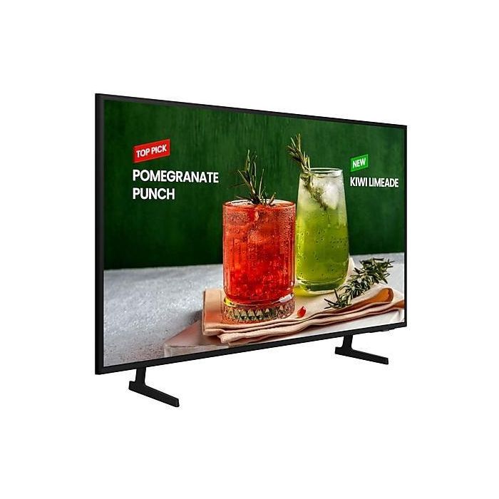 Samsung 55 | Non-tactile | UHD 3840x2160 | 300 | 16/7 | | Tuner, Biz TV App, Tizen 8.0 | HP : 2x10W | 3 years 2 Samsung 55 | Non-tactile | UHD 3840x2160 | 300 | 16/7 | | Tuner, Biz TV App, Tizen 8.0 | HP : 2x10W | 3 years 2