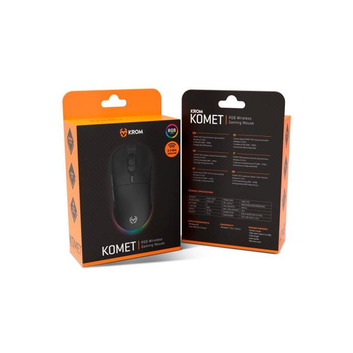 Ratón Gaming Inalámbrico Krom Komet/ Batería recargable/ Hasta 2400 DPI 13 Ratón Gaming Inalámbrico Krom Komet/ Batería recargable/ Hasta 2400 DPI 13