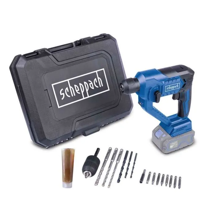 Scheppach Taladro C-RHD130-X 20V IXES 1,3 J Portabrocas SDS plus Accesorios Maletín (Sin Batería ni Cargador) 1
