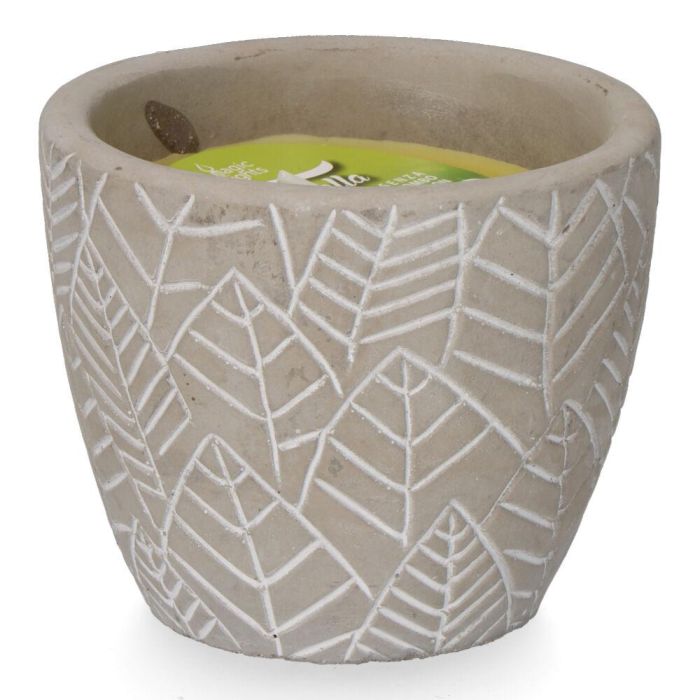 Vela citronela de terracota "hojas" colores surtidos 3 Vela citronela de terracota "hojas" colores surtidos 3