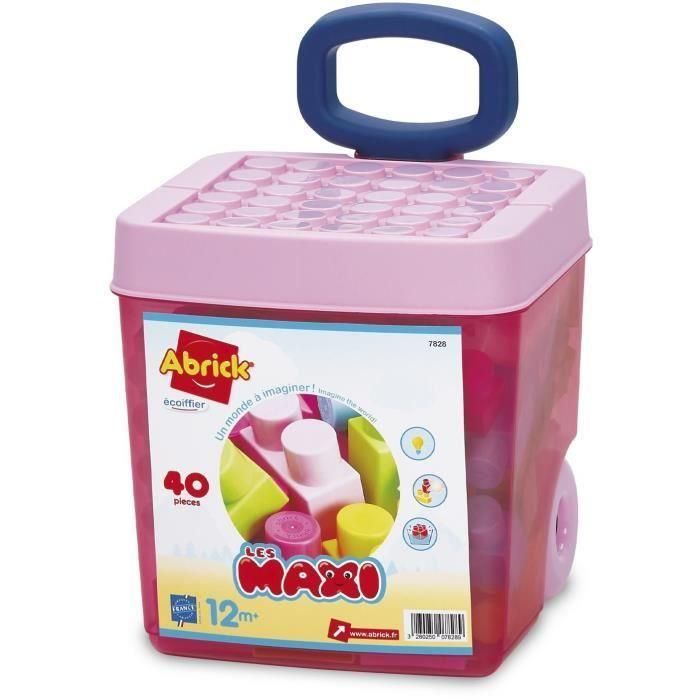 Carro brick PINK - 40 piezas para 12 meses - Les Maxi - Abrick