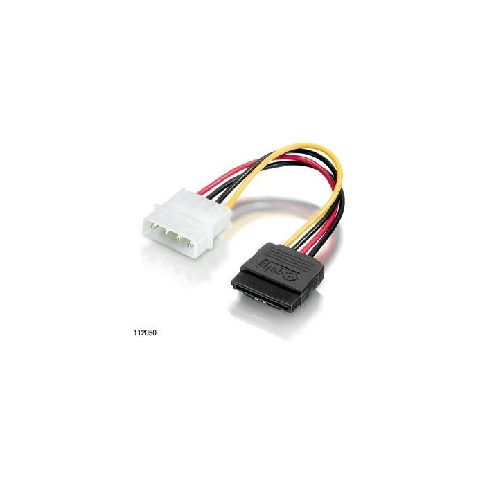 Equip Cable Alimentación SATA Molex 5.25" Macho a SATA 15 pines 15 cm