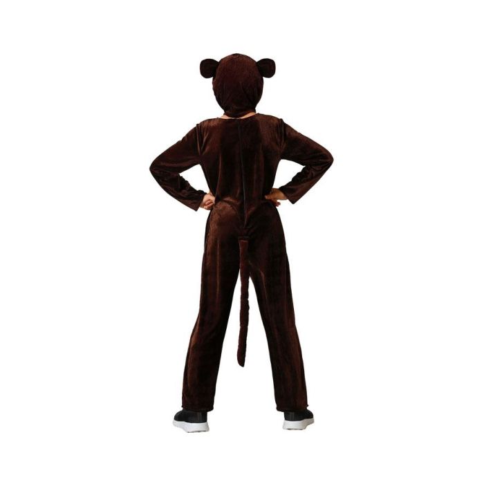 Disfraz Mono Infantil Unisex Marrón para Niños de 3-4 Años, Temática Animales de la Selva, 2 Piezas: Capucha y Mono de Poliéster 2 Disfraz Mono Infantil Unisex Marrón para Niños de 3-4 Años, Temática Animales de la Selva, 2 Piezas: Capucha y Mono de Poliéster 2