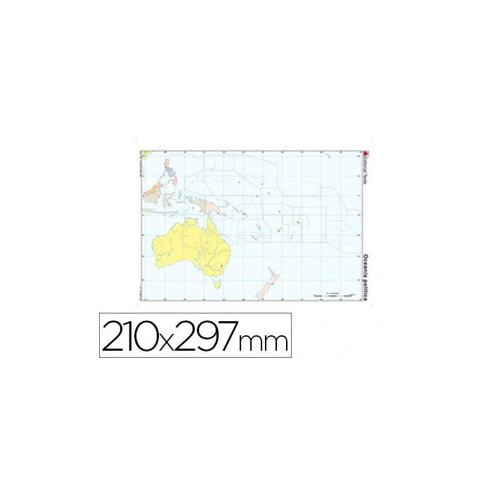 Teide Mapa Mudo Color Oceanía Político DIN A4 210 x 297 mm 0 Teide Mapa Mudo Color Oceanía Político DIN A4 210 x 297 mm 0
