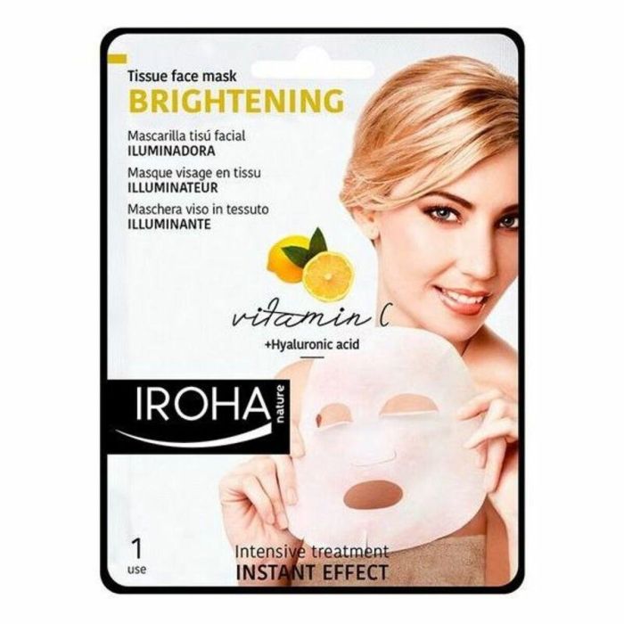 Iroha Vitamina C Y Ácido Hialurónico Mascarilla Facial Tisú Iluminadora