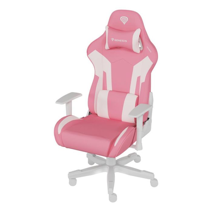 GENESIS Nitro 710 Silla Gaming de PC Ergonómica con Respaldo Ajustable y Reposabrazos 2D. Piel Ecológica Blanco - Soporta 150kg 1
