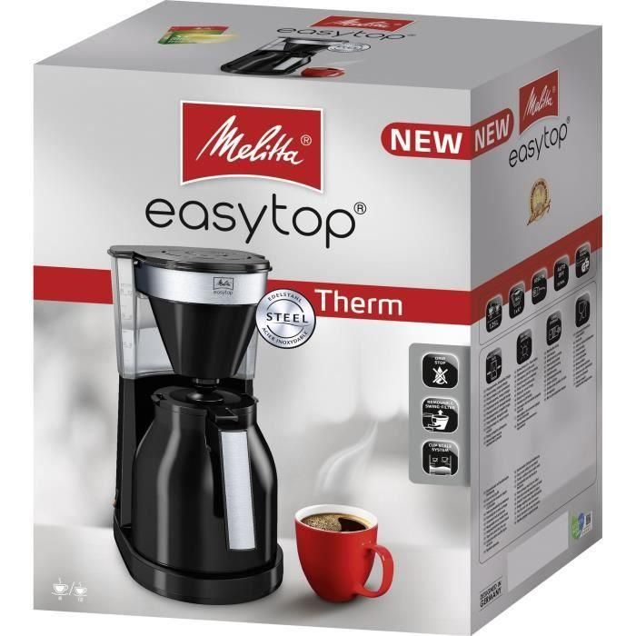 MELITTA Easy Top Therm II 1023-08 - Cafetera con filtro 1L - 1050 W - Negro 2 MELITTA Easy Top Therm II 1023-08 - Cafetera con filtro 1L - 1050 W - Negro 2