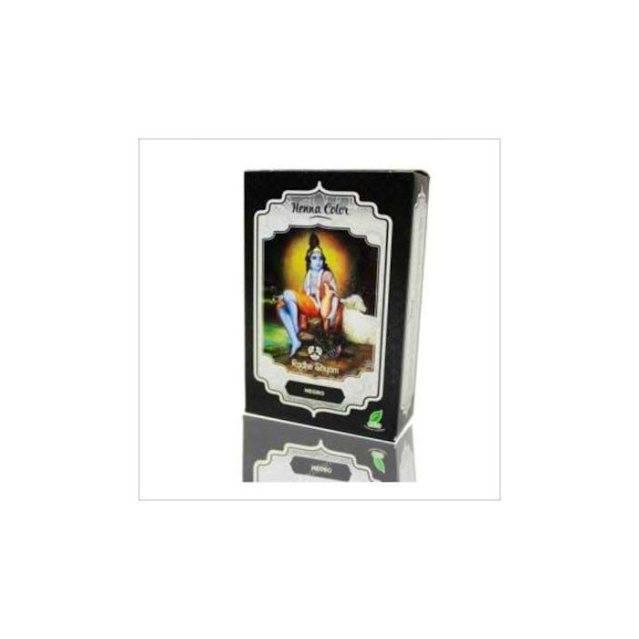 RADHE SHYAM Henna Polvo Negro 100g – Tinte Natural para Pelo Vegano, Sin Amoniaco ni PPD