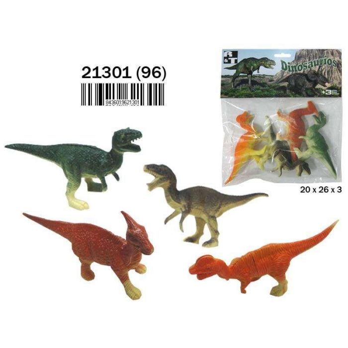 Figuras dinosaurios en bolsa 4 unidades 20x26x3 cm 1