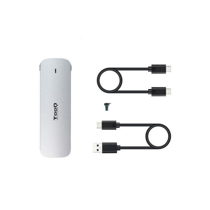 TooQ TQE-2202S Caja Externa SSD M.2 NGFF SATA USB-C 3.1 Gen1 5Gbps Plata Aluminio Sin Tornillos 1 TooQ TQE-2202S Caja Externa SSD M.2 NGFF SATA USB-C 3.1 Gen1 5Gbps Plata Aluminio Sin Tornillos 1