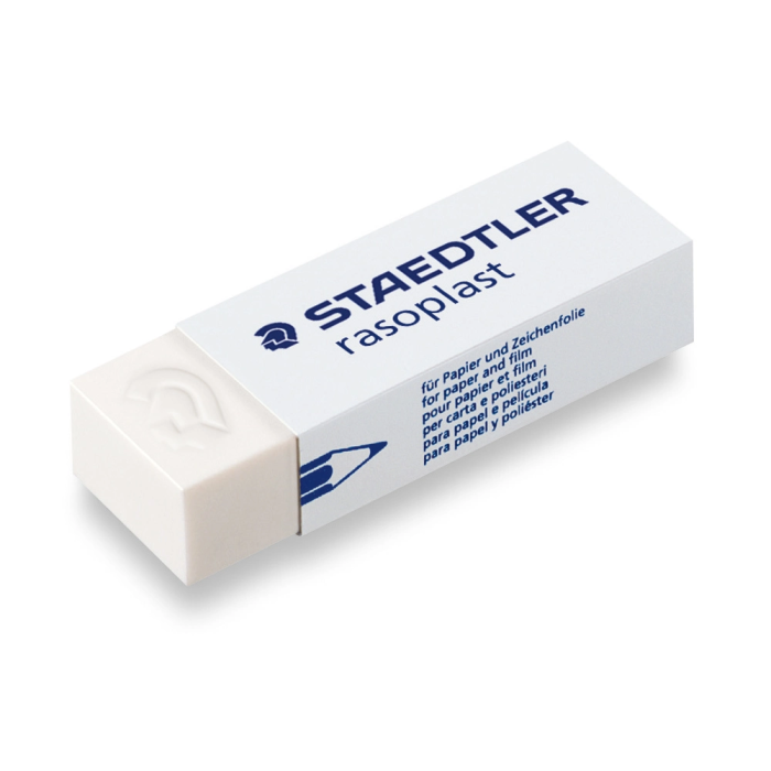 Staedtler 526 B20 Goma de borrar para papel y poliéster, Blanca, 69x22x12 mm 1
