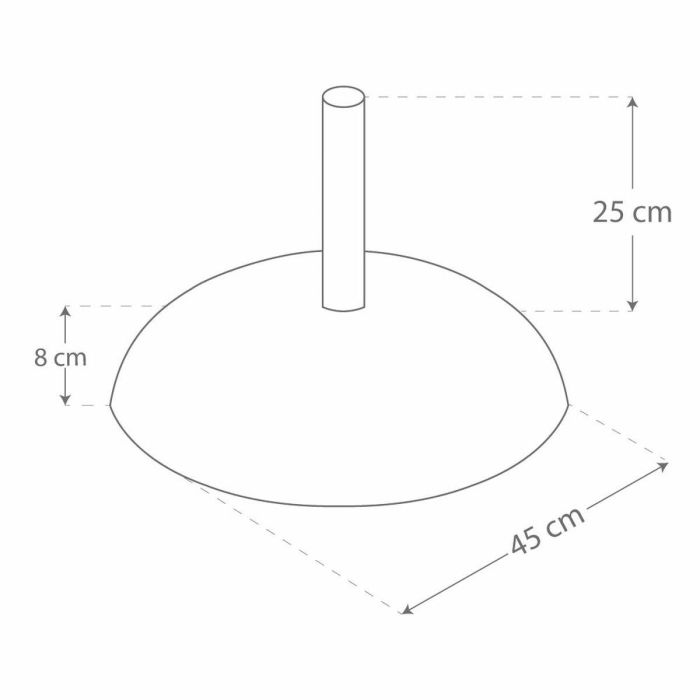 Base para Sombrilla Aktive 45 x 33 x 45 cm Cemento Acero 1 Base para Sombrilla Aktive 45 x 33 x 45 cm Cemento Acero 1