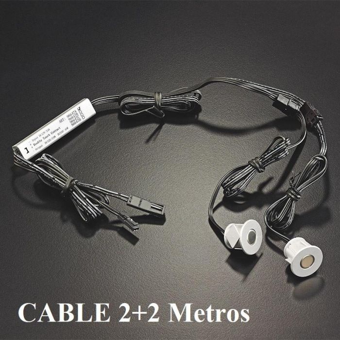 ILIMINACION Y ACC. Touch.2 Interruptor Táctil On/Off para Control de Iluminación en Muebles con Cable 2 Metros 12V DC
