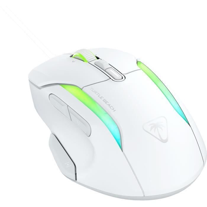 Ratón inalámbrico para juegos - Turtle Beach Kone II Air - Ergonómico - Blanco, Bluetooth, 26.000 DPI, rueda 4D 2