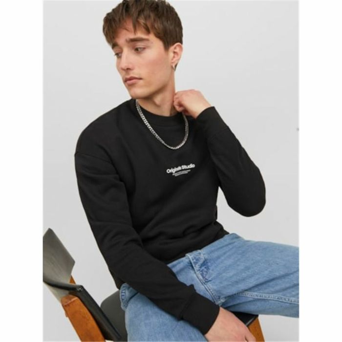 Sudadera sin Capucha Hombre Jack & Jones Jorvesterbro Negro 1 Sudadera sin Capucha Hombre Jack & Jones Jorvesterbro Negro 1