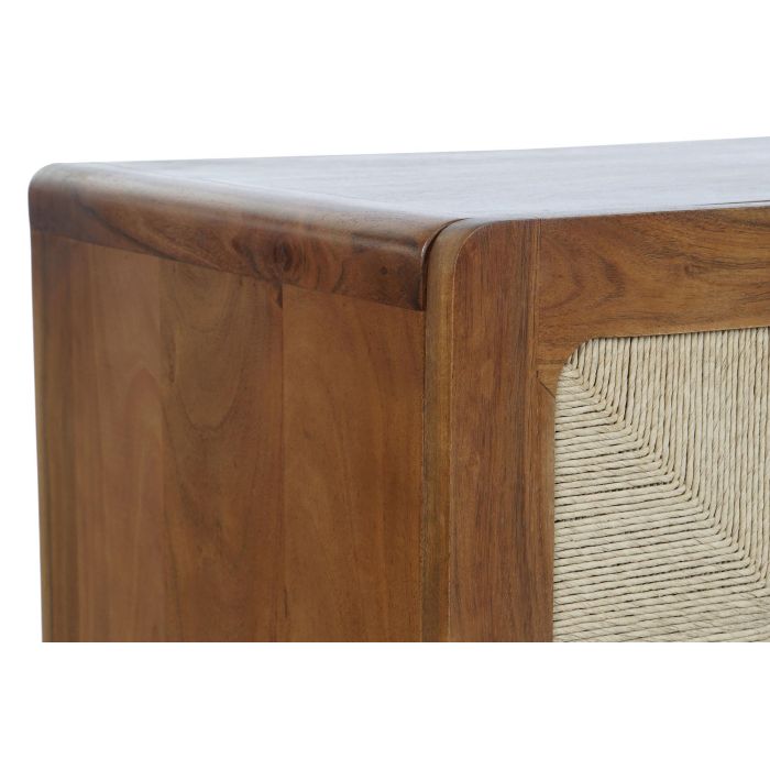 DKD Home Decor Basant Ratan Buffet Marron Oscuro Natural Acacia Ratan 45 x 60 x 165 cm 2