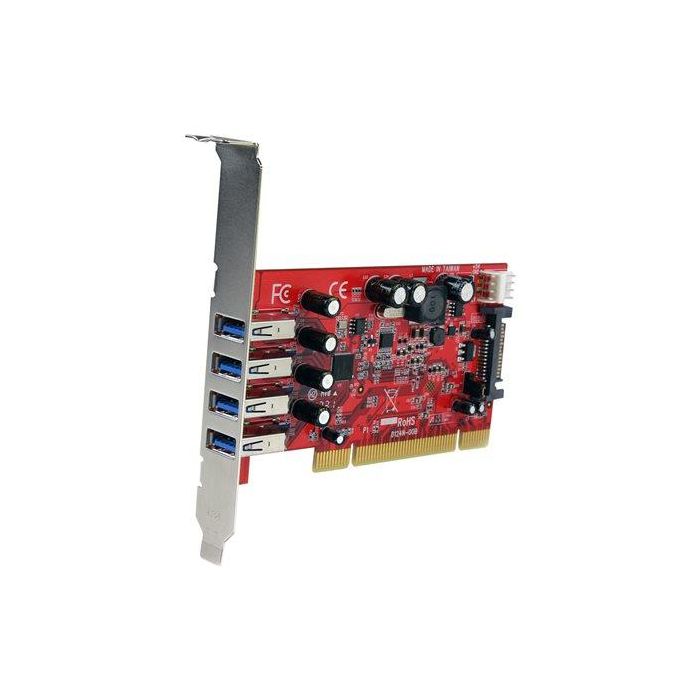 StarTech.com Tarjeta PCI Express USB 3.0 SuperSpeed 4 Puertos Tipo A 5Gbps con Alimentación SATA LP4 y Perfil Bajo 1 StarTech.com Tarjeta PCI Express USB 3.0 SuperSpeed 4 Puertos Tipo A 5Gbps con Alimentación SATA LP4 y Perfil Bajo 1