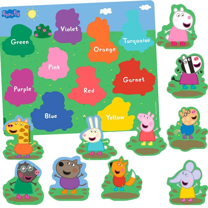 Deqube Puzzle De Madera Peppa Pig Colores Para Niños +2 Años Motricidad Fina Aprendizaje 1 Deqube Puzzle De Madera Peppa Pig Colores Para Niños +2 Años Motricidad Fina Aprendizaje 1