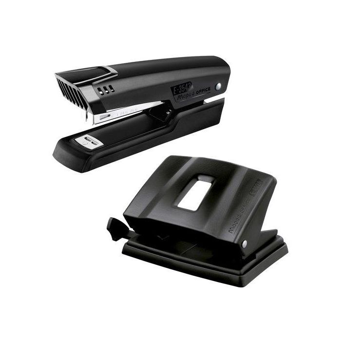 Maped Kit Essential Metal Grapadora 25H + Perforadora 2 Agujeros 35H Negro - Ref. 354311 y 402411