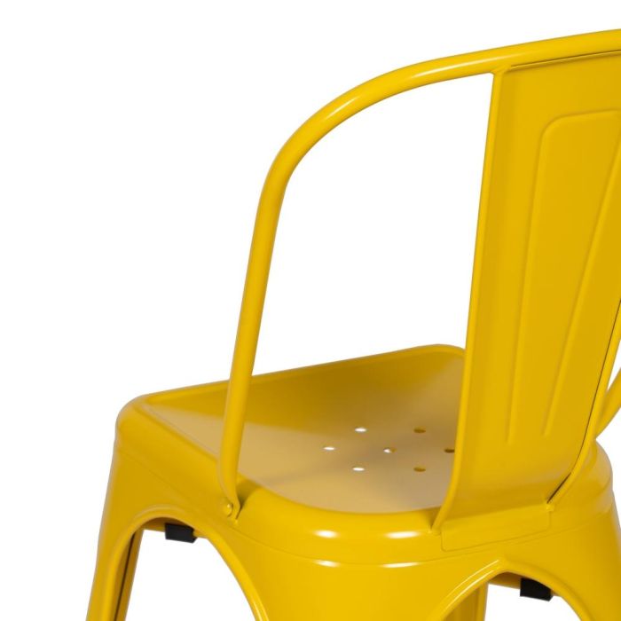 Silla Apilable Amarillo Metal Dallas 45 X 52,50 X 85 cm