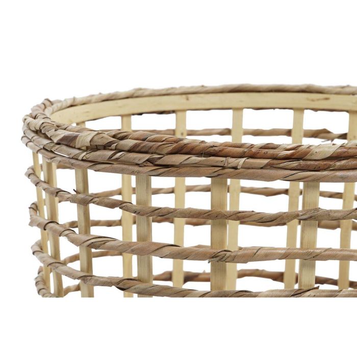 Juego de Cestas DKD Home Decor Marrón Natural (3 Piezas) (3 Unidades)