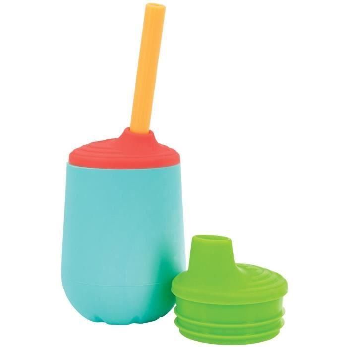 Nuby NUB0048526108152 Vaso de entrenamiento de silicona 120 ml, a partir de 6 meses, multicolor