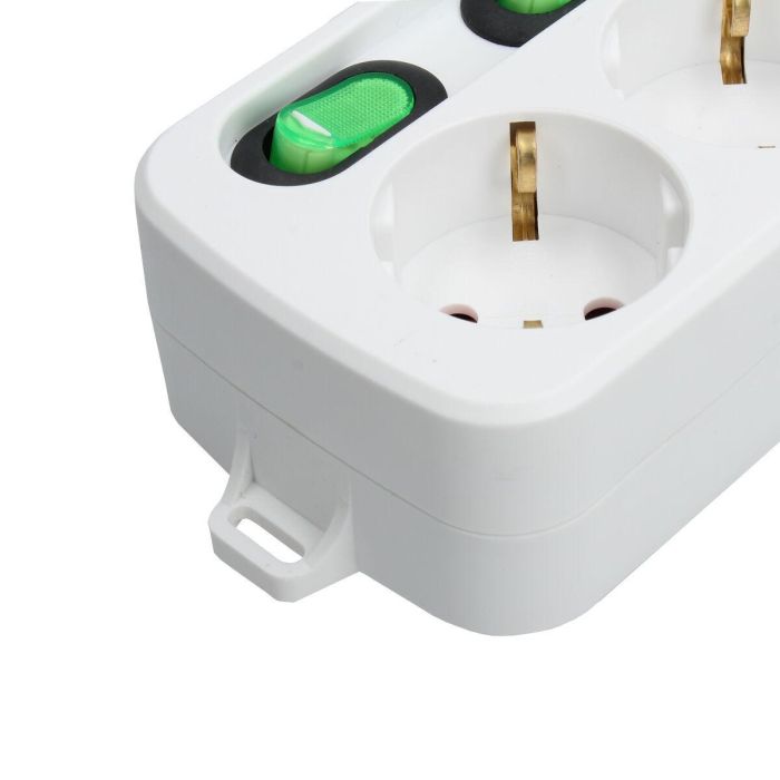 Regleta Enchufes 4 Tomas sin Interruptor TM Electron TMUAD554 Blanco 3680 W (1,5 m) 2