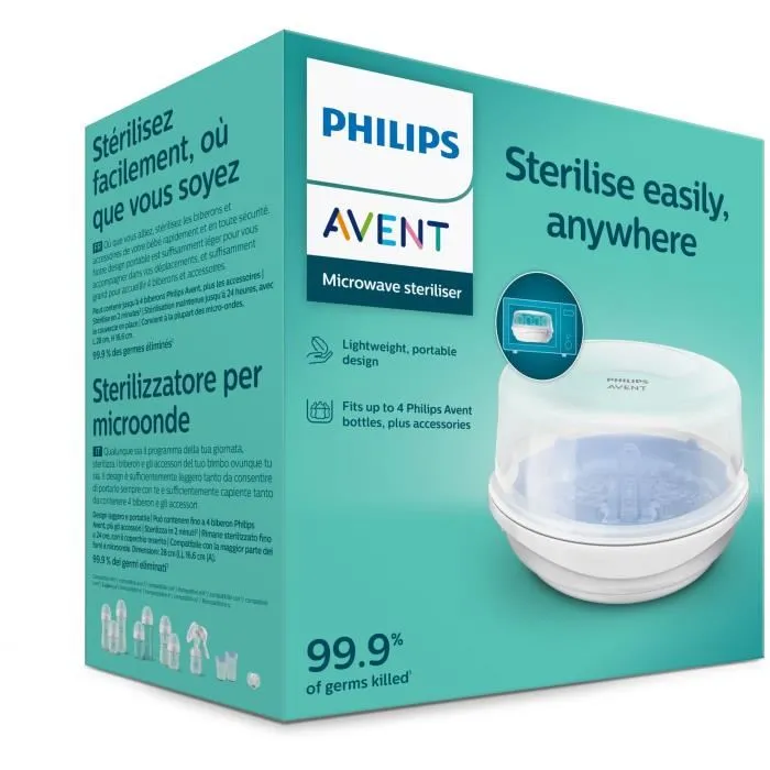 Philips Avent Esterilizador de Microondas Portátil Vapor SCF281/02 4