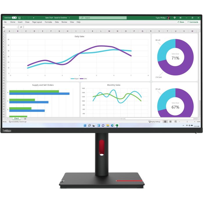 Lenovo Monitor ThinkVision T32h-30 31.5" QHD IPS con USB-C