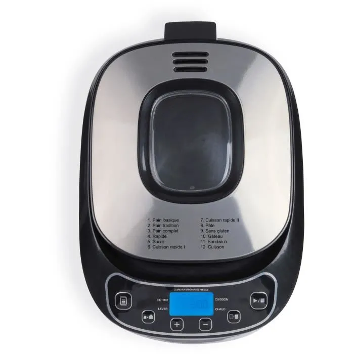 Livoo DOP218 Máquina de Pan 550W 12 Programas Recipiente Aluminio Extraíble Pantalla LCD 1