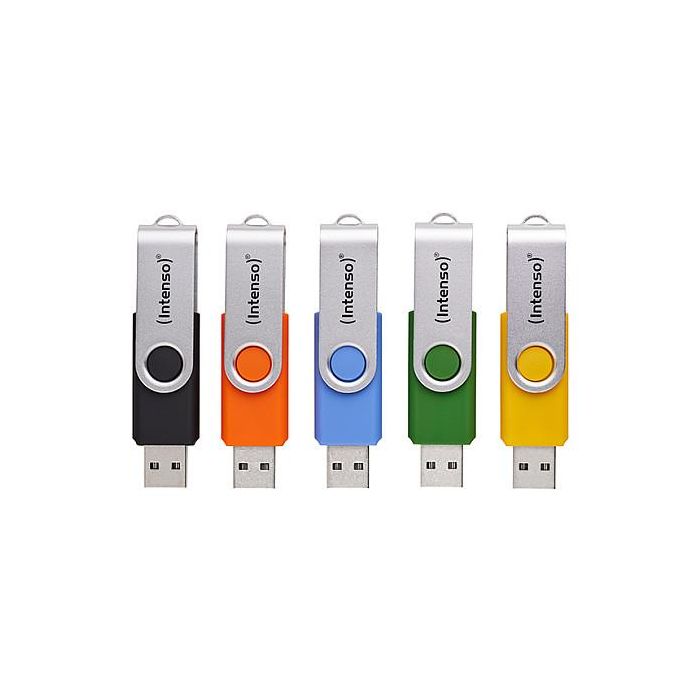 Intenso 5 x Memoria USB Office Line 16GB, USB-A 3.2 Gen 1, Multicolor, Paquete de 5 Unidades 0 Intenso 5 x Memoria USB Office Line 16GB, USB-A 3.2 Gen 1, Multicolor, Paquete de 5 Unidades 0