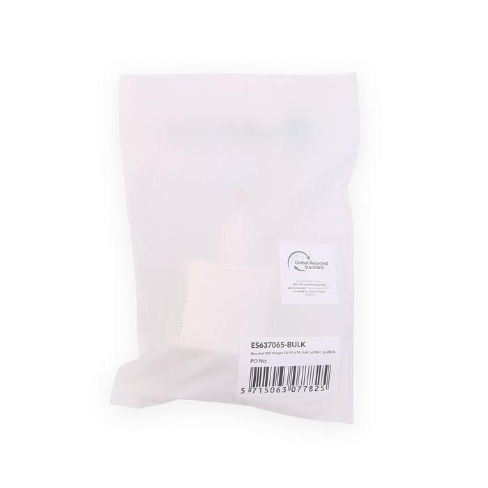 eSTUFF Cargador INFINITE USB-C PD 67W GaN Blanco - 98% Plástico Reciclado 4