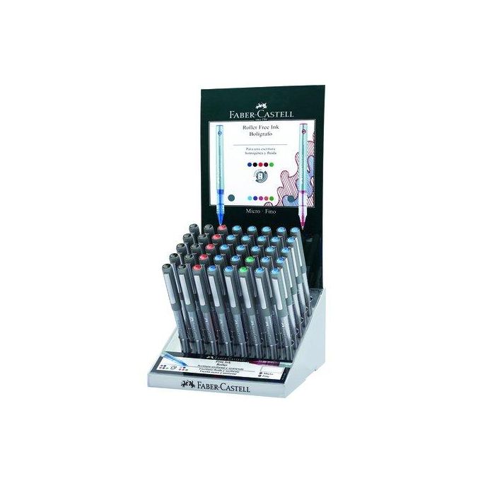 Roller T.Liquid Faber-Castell Free Ink 0,7 Expositor De 40 (36+4 S/C) (23X Azul, 10X Negro, 5X Rojo, 2X Verde)