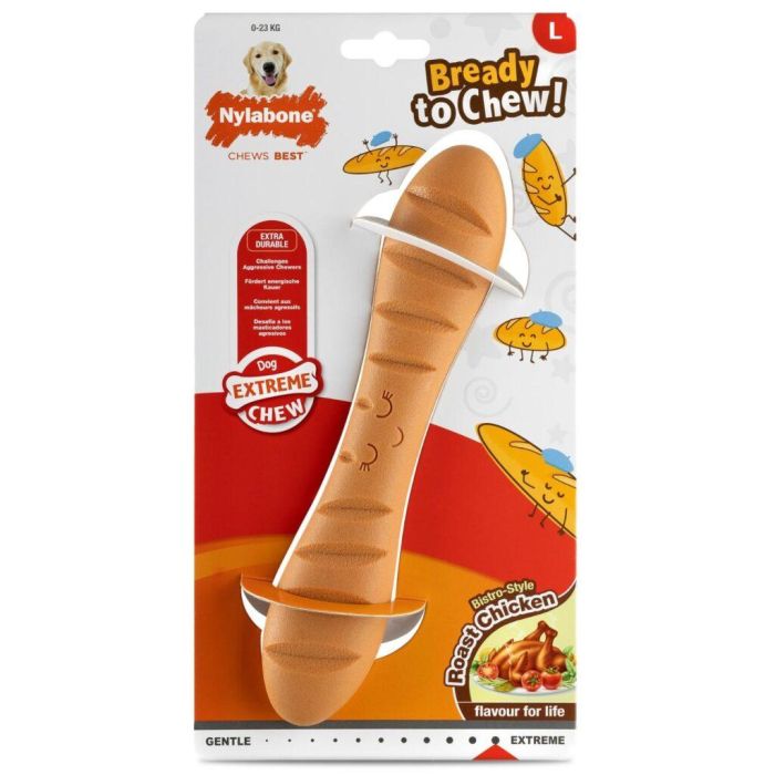 Mordedor de perro Nylabone Marrón Pollo Artificial L 1