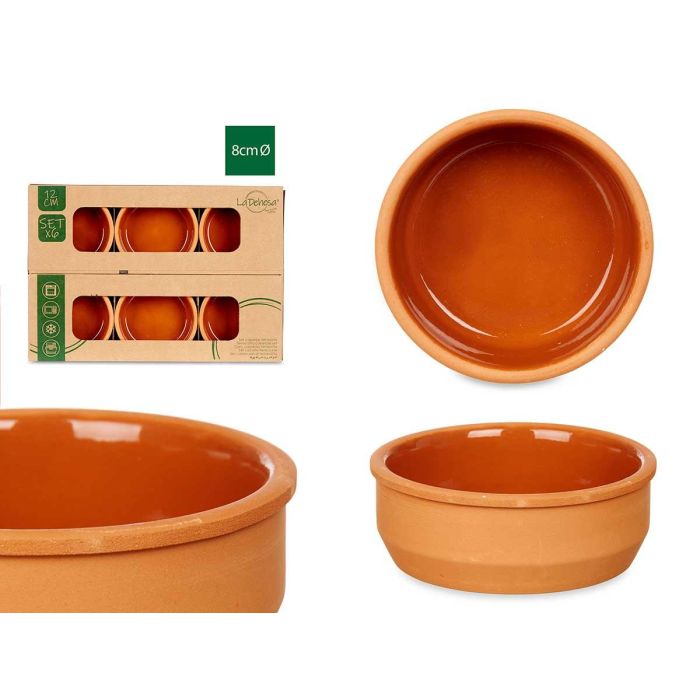 Set 6 Cazuelas Barro 12 Cm Color Marron La Dehesa (8 Unidades) Set 6 Cazuelas Barro 12 Cm Color Marron La Dehesa (8 Unidades)