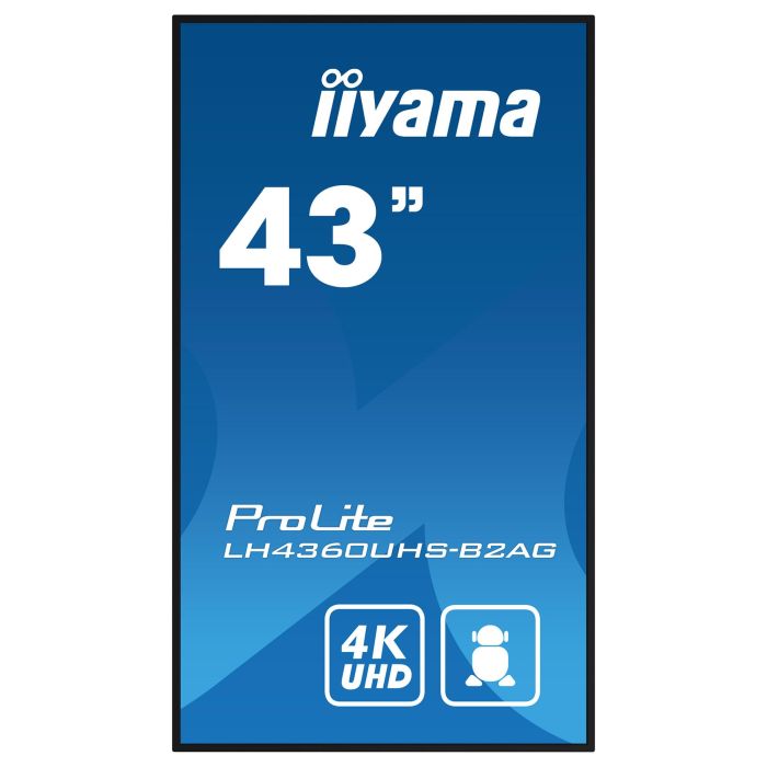 iiyama Monitor 43" UHD VA 3840x2160 500cd/m² Haze 25% para Señalización Digital 24/7