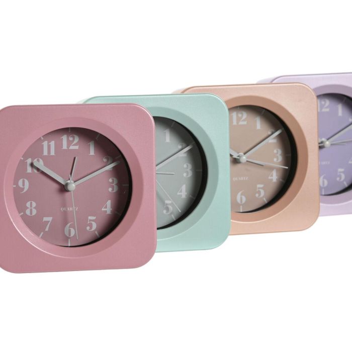 Reloj Despertador Basicos DKD Home Decor Lila Rosa 4.7 x 11 x 11 cm (4 Unidades) 2