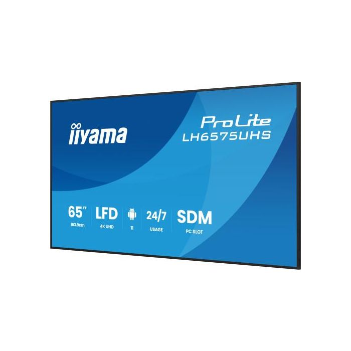Monitor Iiyama 65" (Lh6575Uhs-B1Ag)3840X2160, Uhd Ips Panel, Operacion 24/7 500Cd/M, Landscape Portrait, Signal Failover, Speakers 2X 10W, Multiple Inputs (Dvi-I (Vga),Hdmi 3X, Dp-Out ,Usb 2.0 X2, Wifi, Lan, Media Play Usb Port, Control Lan/Rs232 5 Monitor Iiyama 65" (Lh6575Uhs-B1Ag)3840X2160, Uhd Ips Panel, Operacion 24/7 500Cd/M, Landscape Portrait, Signal Failover, Speakers 2X 10W, Multiple Inputs (Dvi-I (Vga),Hdmi 3X, Dp-Out ,Usb 2.0 X2, Wifi, Lan, Media Play Usb Port, Control Lan/Rs232 5