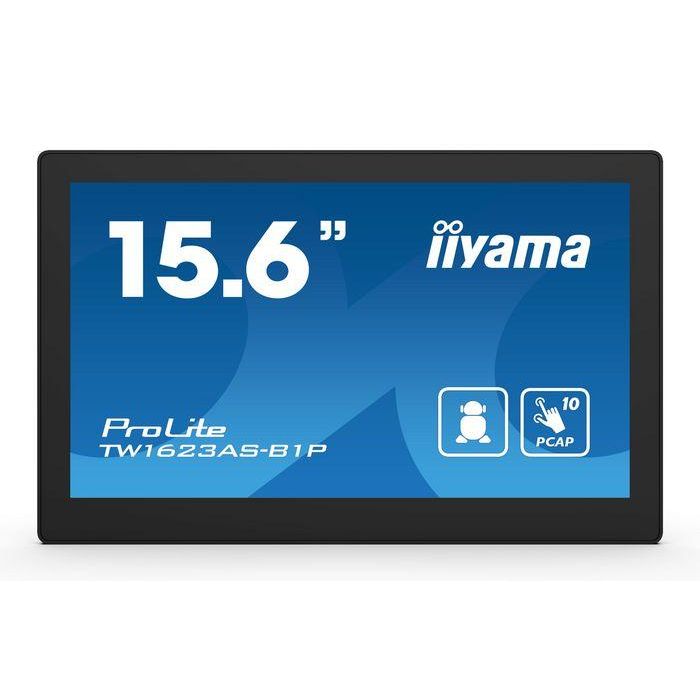 iiyama 15.6", 39.5cm, IPS, 16:9, 1920 x 1080, 450 cd/m², 30 ms, Touch, Rj-45, HDMI, 2 x 2 W, Android 13, Rockchip RK3568, Black