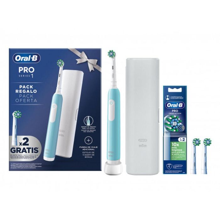 Cepillo Dental Braun Oral-B Pro Series 1/ Incluye 2 cabezales/ Azul