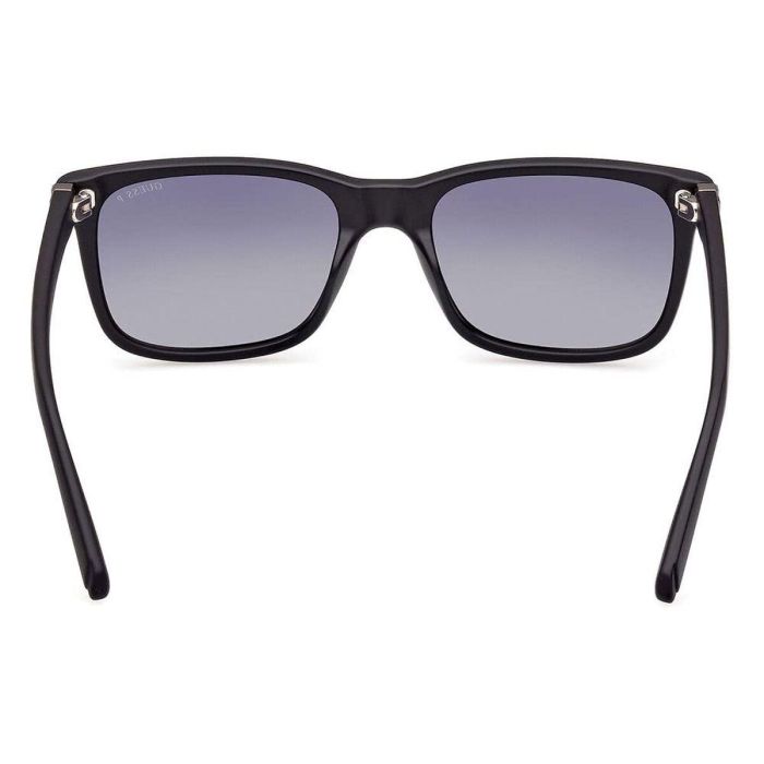 Guess GU00066 02D Gafas de Sol para Hombre Rectangulares Polarizadas Negro Mate Cristales Humo 55mm 19mm 150mm 5