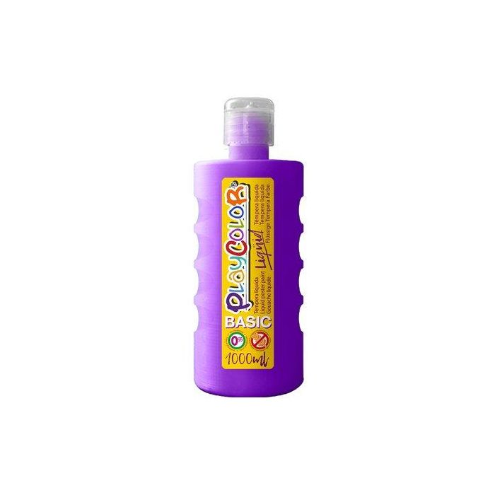 Tempera Playcolor Liqüid Liquida 1000 Ml (Botella) Violeta (Set de 6)