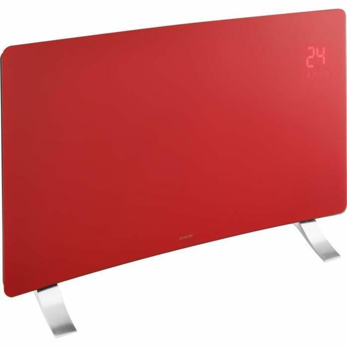 Radiador de cristal Wi-Fi inteligente - SENCOR - SCF 4742RD - 2400 W - 2 niveles - Termostato - Rojo 2