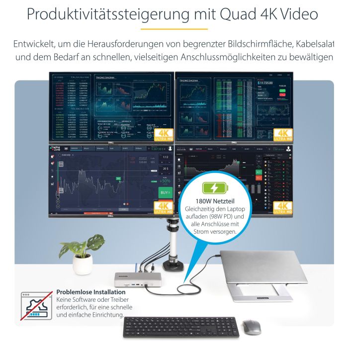 Funda para Teclado Startech 132UE-TB4USB4DOCK 2 Funda para Teclado Startech 132UE-TB4USB4DOCK 2