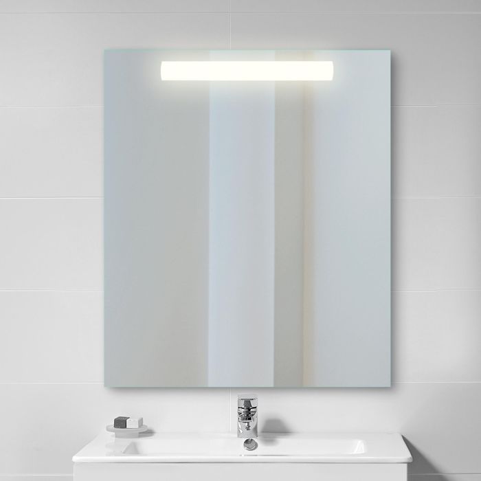 Emuca Espejo de baño Pegasus con iluminación LED frontal, rectangular 600x700mm, AC 230V 50Hz, 6W, Aluminio y Cristal 4 Emuca Espejo de baño Pegasus con iluminación LED frontal, rectangular 600x700mm, AC 230V 50Hz, 6W, Aluminio y Cristal 4